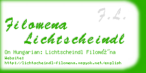 filomena lichtscheindl business card